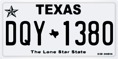 TX license plate DQY1380