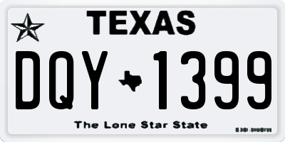 TX license plate DQY1399