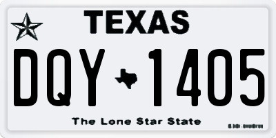 TX license plate DQY1405