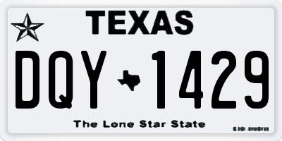TX license plate DQY1429