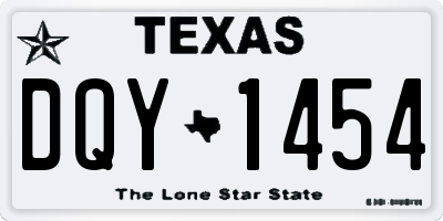 TX license plate DQY1454