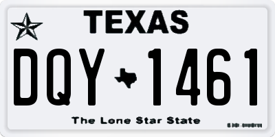 TX license plate DQY1461