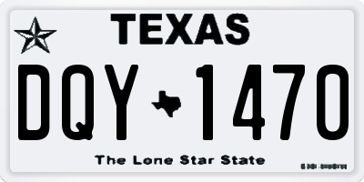 TX license plate DQY1470