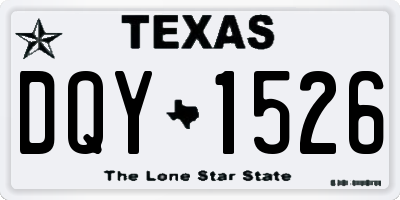 TX license plate DQY1526