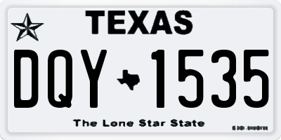 TX license plate DQY1535