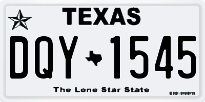 TX license plate DQY1545