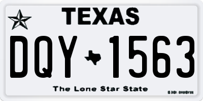 TX license plate DQY1563