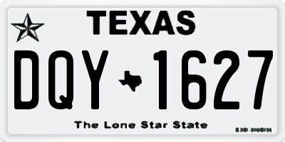 TX license plate DQY1627
