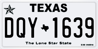 TX license plate DQY1639