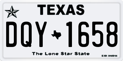 TX license plate DQY1658