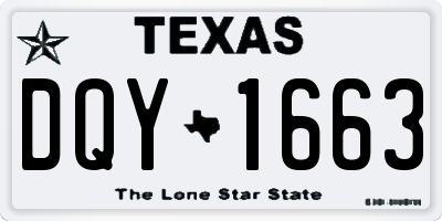 TX license plate DQY1663