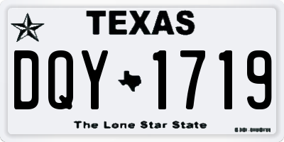 TX license plate DQY1719