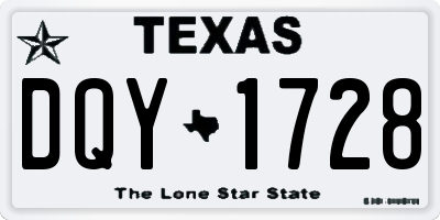TX license plate DQY1728