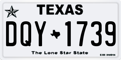TX license plate DQY1739