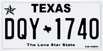 TX license plate DQY1740