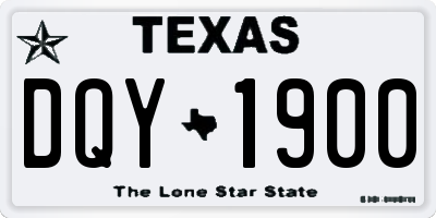 TX license plate DQY1900