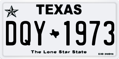 TX license plate DQY1973