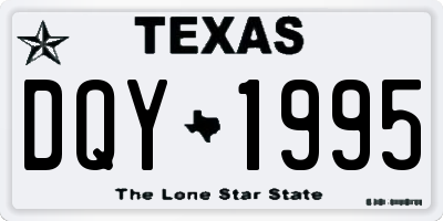 TX license plate DQY1995