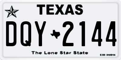 TX license plate DQY2144