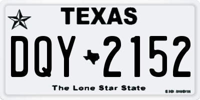 TX license plate DQY2152