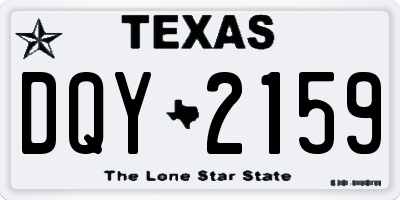TX license plate DQY2159