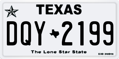 TX license plate DQY2199