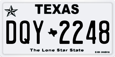 TX license plate DQY2248