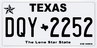 TX license plate DQY2252