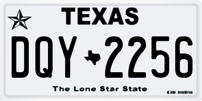 TX license plate DQY2256