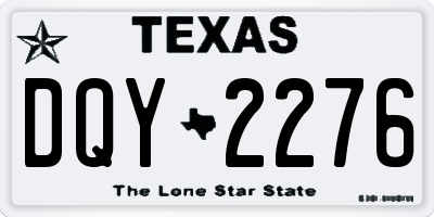 TX license plate DQY2276