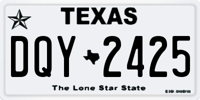 TX license plate DQY2425