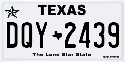 TX license plate DQY2439