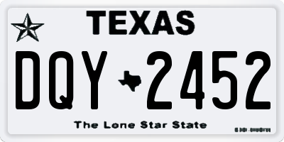 TX license plate DQY2452