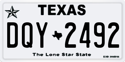 TX license plate DQY2492