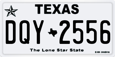 TX license plate DQY2556