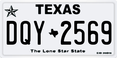 TX license plate DQY2569