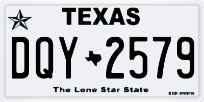 TX license plate DQY2579