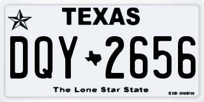 TX license plate DQY2656