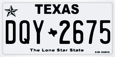 TX license plate DQY2675