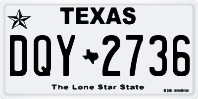 TX license plate DQY2736