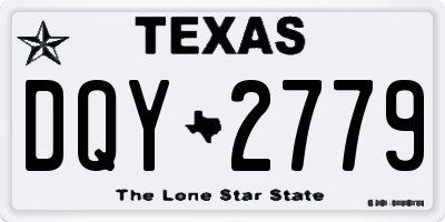 TX license plate DQY2779