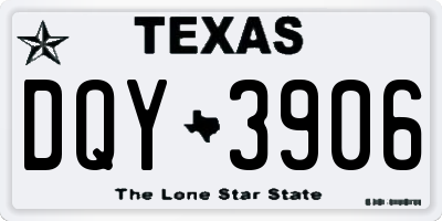 TX license plate DQY3906