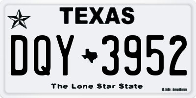 TX license plate DQY3952