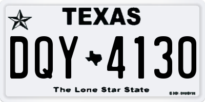 TX license plate DQY4130