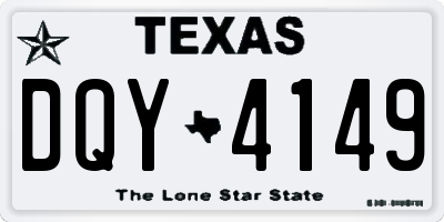 TX license plate DQY4149