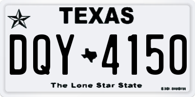 TX license plate DQY4150