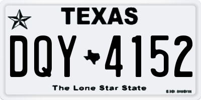 TX license plate DQY4152