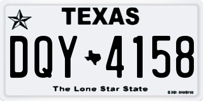 TX license plate DQY4158