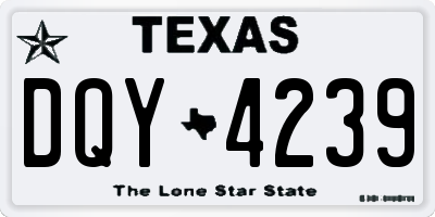 TX license plate DQY4239