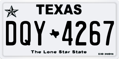 TX license plate DQY4267
